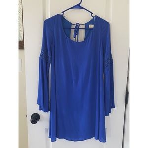 Altar’d State Long Sleeve Blue Lacey Dress